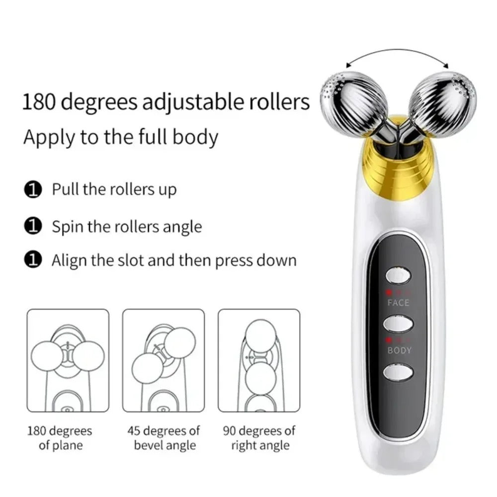 Electric face massager roller