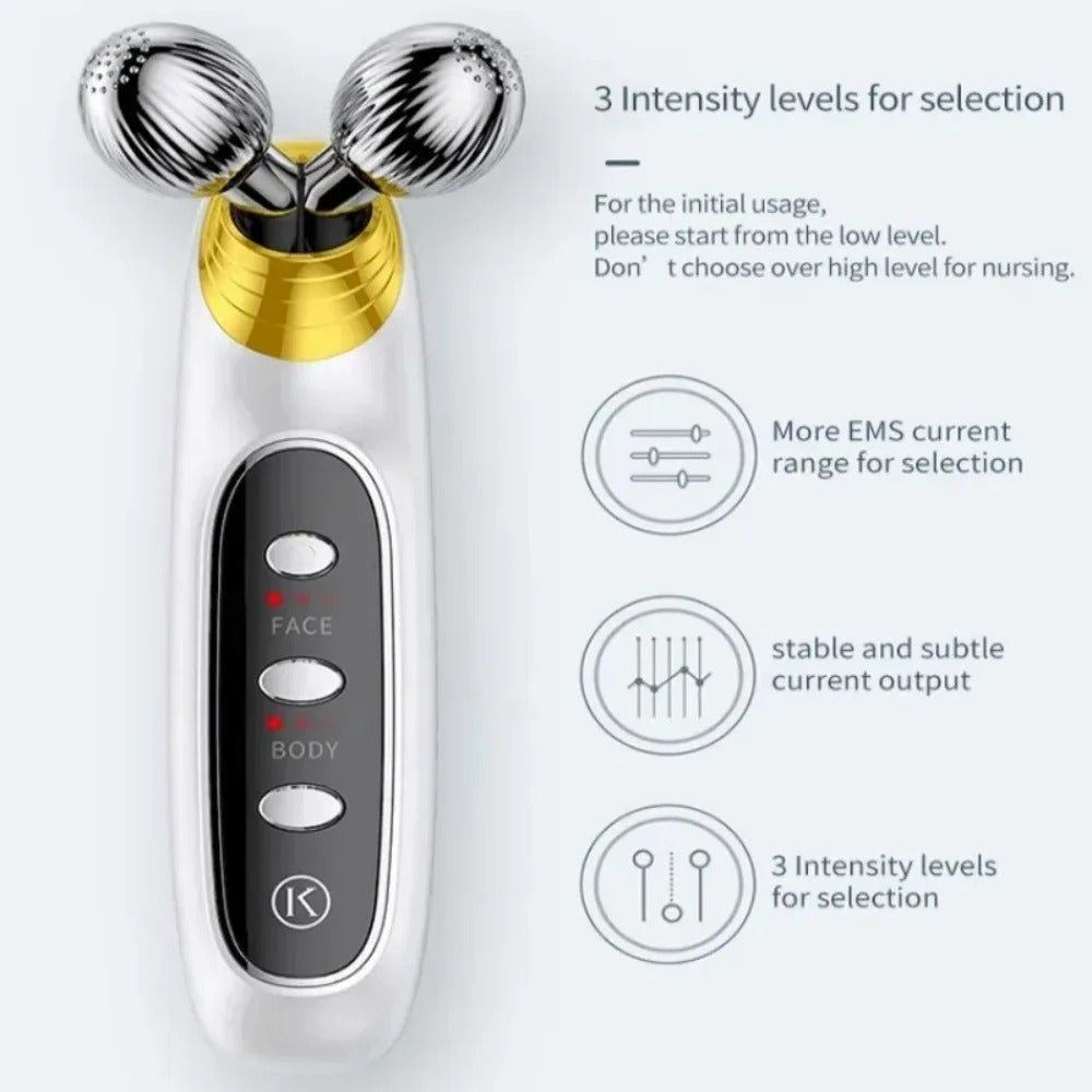 Electric face massager roller